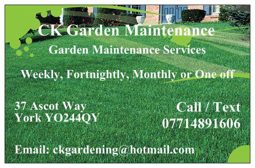 Ck Garden Maintenance - Home and Garden Maintenance Company in Acomb ...